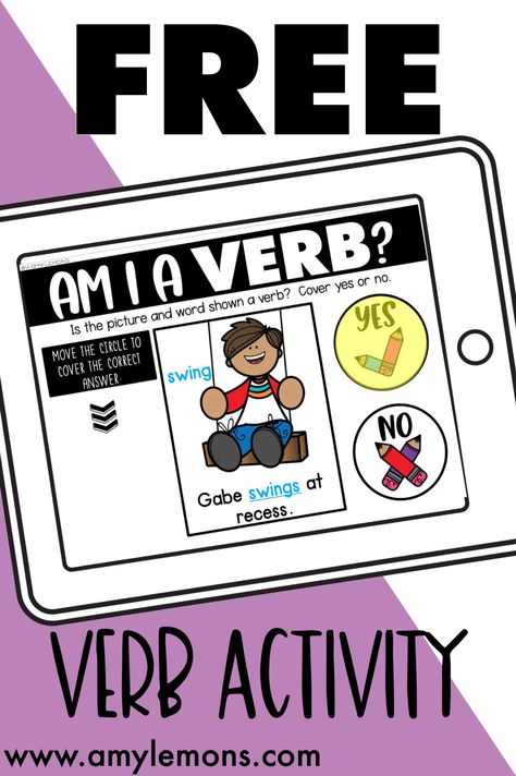 Verb Activities For Third Grade, Verb Activities For Kindergarten, Action Verb Activities, Verbs Activities For Kindergarten, Verbs Activities For Kids, Verbs Kindergarten, Action Verbs Activities, Verb Lesson, Verb Activity