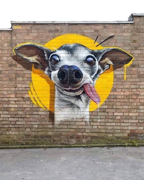 Animal Shelter Wall Murals, Street Grafitti, Dog Mural, Outdoor Mural, Pavement Art, Kimberly Ann, Dog Pop, Meaningful Pictures, Mural Ideas