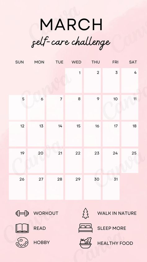 March Template, March 2023 Calendar, Calendar Challenge, Challenge Instagram, Instagram Design Layout, Challenge Ideas, Linkedin Banner, App Instagram, Monthly Challenge