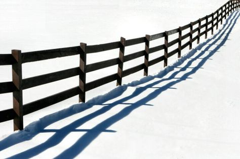 Snow Fence Shadows In Perspective, Window Images Shadow, Shadow Box Fencing, Winter Fence Painting, Snow Fence, Photoshop Techniques, Winter Beauty, Creative Photos, Winter Snow