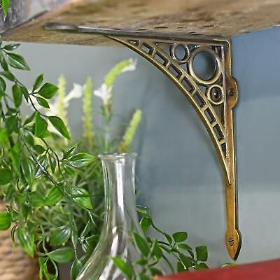 Antique Brass Shelf Bracket, Brass Shelf Brackets, Brass Shelf, Diy Home Improvements, Iron Bridge, Brass Shelves, Iron Shelf Brackets, Tudor Rose, Iron Shelf