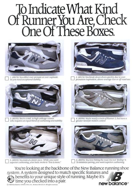 New Balance Aesthetic, New Balance Runners, Running Shoes Design, Shoes Ads, Best Ads, Vintage Sneakers, Old Ads, New Balance Sneakers, Sporty And Rich