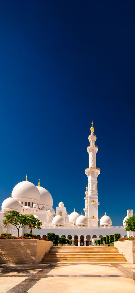 Sheikh Zayed Grand Mosque (Abu Dhabi) | Depth Effect - Wallpapers Central Iphone Wallpaper High Quality, Mecca Masjid, Architecture Photography Buildings, Medina Mosque, Mosque Art, Sheikh Zayed Grand Mosque, Islamic Wallpaper Iphone, Mosque Architecture, Sheikh Zayed