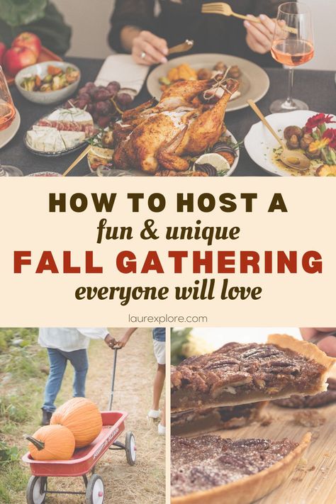 Looking for unique fall party ideas for this season? From food to activities, here's how to host the ultimate fall party. #fallgatheringideas #hosting #fallparty #fallbucketlist #thingstodo #fallaesthetic Things To Do At Fall Party, Fall Gathering Ideas, Harvest Party Ideas, Fall Hosting, Fall Party Ideas, Gathering Ideas, Hosting Ideas, Fall Gathering, Harvest Party