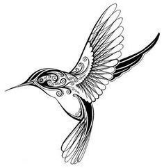 Simple Hummingbird Outline Coloring Pages Bird Design Tattoo, Bird Tattoo Back, Hummingbird Drawing, Small Bird Tattoo, Bird Sketch, Hummingbird Art, Geniale Tattoos, Hummingbird Tattoo, Bird Tattoo