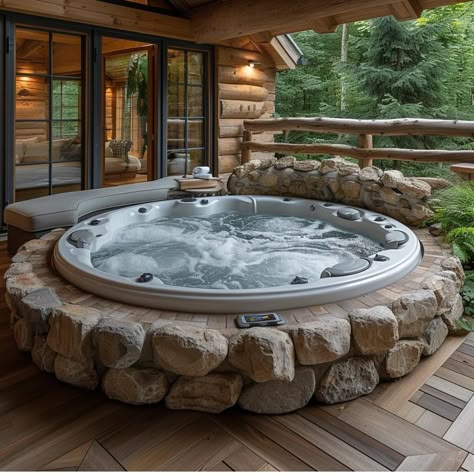 Girls Easy Hairstyles, Jacuzzi Bathroom, Indoor Hot Tub, Hot Tub Room, Easy Hairstyles For Kids, Hot Tub Garden, Barn Style House Plans, Tub Ideas, Jacuzzi Outdoor