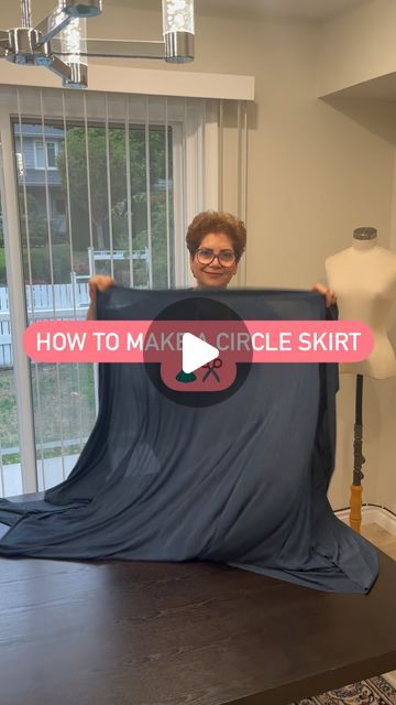 Mahyar Hosseiny on Instagram: "How to make a full circle skirt .for this skirt you can use the fabric with 140 or more width. For the party dress you can get 1/6 waist-1 and for loose skirt with elastic on waist, you can get 1/6 waist + 2-4 cm it depends on you . I hope you like this tutorial and enjoy it 🤞😉✂️🪡🧵🧷 . . . #reels #instagram #alterations #crafts #sewingtipsandtricks #westvancouver #seamstress #arts #sewingclasses #sewingclasses #beginners #sewinglovers #easysewing #mombusiness #bridealterations" How To Make A Full Circle Skirt, How To Make A Circle Skirt, Full Circle Skirt Tutorial, How To Make A Skirt Out Of Fabric, Skirt Alterations, Sewing Skirts For Beginners, How To Make A Skirt, Circle Skirt Tutorial, Loose Skirt