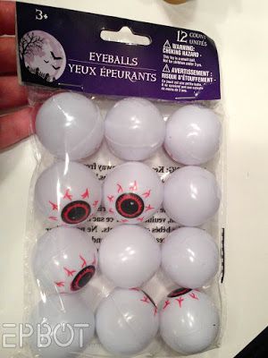 Plastic Eyeballs Halloween, Dollar Tree Eyeball Craft, Diy Eyeballs Halloween, Halloween Eyeballs Decorations, Eyeball Halloween Decor, Bates Motel Aesthetic, Diy Halloween Eyeballs, Coven Party, Dnd Halloween