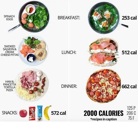 Reposting @fitfob: Ever wondered what eating 2000 calories in a day looks like. Well here is one example. Seeing how much food 2000 calories actually is, do you think you're eating a lot more than this on some days? 2000 Calorie Meal Plan, Diet Fruits, 2000 Calories A Day, 500 Calories A Day, Pregnancy Meal Plan, Serving Sizes, Salad Recipes Healthy Easy, Day Of Eating, Vegetarian Recipes Lunch