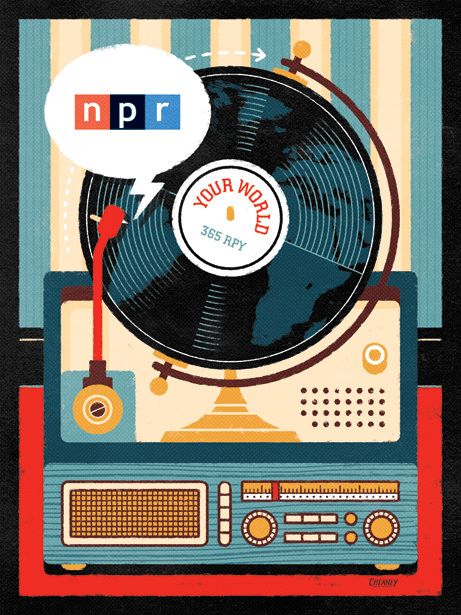 NPR Calendar: 2013 on Behance Tree Shop, Puzzle Art, 1000 Piece Jigsaw Puzzles, Record Player, 로고 디자인, Wall Calendar, Illustrations Posters, Colorful Art, Jigsaw Puzzles