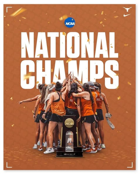 Texas Sports, Ncaa Championship, Social Templates, Sports Design Inspiration, Tennis Team, Graphic Design Photoshop, Sports Graphics, Sports Graphic Design, Racquet Sports