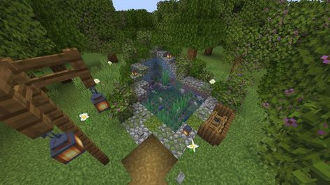 a fish pond, not the best but cute idea! Tiny Fish, Koi Fish Pond, Minecraft Ideas, Fish Pond, Koi Fish, Stepping Stones, Koi, Minecraft, Fish