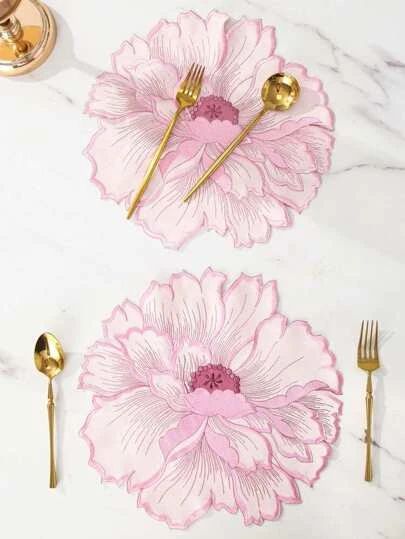 Pink Kitchen Aesthetic, Pink Dinner Party, Bday Dinner, Decor Pad, Dining Table Placemats, Dining Mats, Plate Mat, Kids Canvas, Rose Bonbon