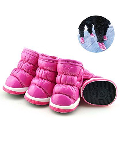 Dog Snow Boots Loveone pet Waterproof Free Pore Leather shoes Antiskid Sneakers Warm Footwear for Winter's Outdoor Activities. (2.1" x 1.7" Pink) - https://t.co/RKGC9h3FEt Dog Paw Pads, Dog Snow, Animal Shoes, Pet Bag, Paw Pads, Warm Shoes, Dog Shoes, Rose Rouge, Winter Shoes