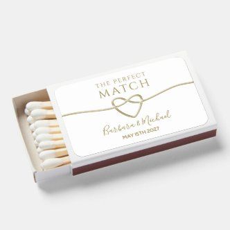 Wedding Matches Favors, Matchbox Wedding Favors, Wedding Match Boxes, Rope Heart, Wedding Favors Packaging, Gold Wedding Favors, Elegant Wedding Favors, Simple Elegant Wedding, Elegant Couple