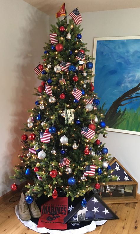 Marine Christmas Tree, Veteran Christmas Tree, Us Navy Christmas Tree, Army Christmas Tree, Air Force Christmas Tree, Military Christmas Tree, Marine Corps Christmas Tree, Marine Christmas, Patriotic Tree