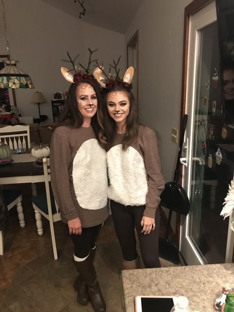 Deer Costume Women Tutu, Womens Deer Costume Outfit, Reindeer Dress Up Day At School, Diy Rudolph Costume, Dress Like A Reindeer For School, Diy Reindeer Costume, Deer Costume Women, Rudolph Costume, Dyi Costume