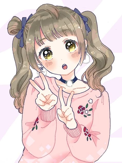 Love Live! School idol project, Minami Kotori Peace Sign Pose, Peace Sign, Twitter, Anime, Pink