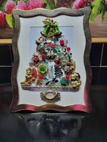 Framed Jewelry Christmas Tree for sale | eBay Christmas Tree Sale, Jewelry Christmas Tree, Vintage Jewelry, Christmas Tree, Frame, Christmas