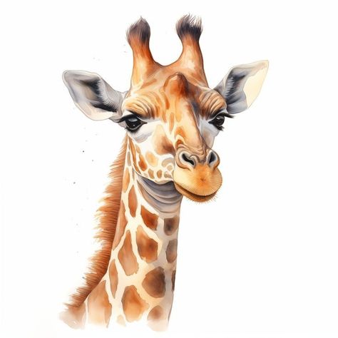 Giraffe Clipart, Animal Watercolour, Giraffe Watercolor, Painted Wall Art, Giraffe Art, Unique Watercolor, Hand Painted Wall Art, Watercolor Clip Art, A Giraffe