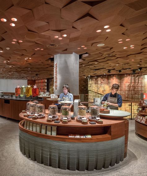 Starbucks Interior, Tea Store Design, Food Court Design, Starbucks Design, Starbucks Reserve, Tea Store, Lounge Design, Cafe Interior Design, Serviced Apartments