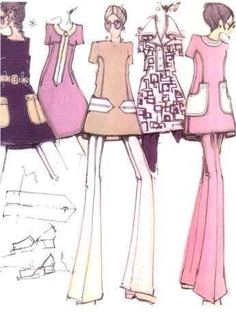 60s Fashion Illustration, 60’s Fashion, Berry Tones, 1960 Fashion, 60s And 70s Fashion, Fashion Illustration Vintage, Fashion Illustration Sketches, Fashion Figures, 60 Fashion