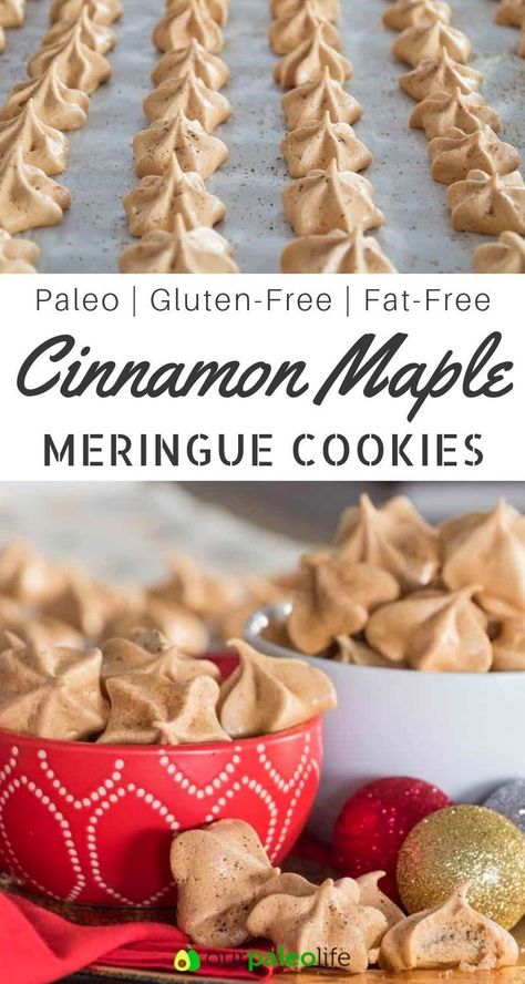 Maple Meringue, Glutenfri Baking, Meringue Cookie Recipe, Meringue Desserts, Meringue Recipe, Meringue Cookies, Fancy Cookies, Christmas Cooking, Paleo Dessert