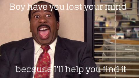 "Boy have you lost your mind because I'll help you find it" Stanley, The Office Stanley The Office, The Office Characters, Office Jokes, Happy At Work, The Office Show, Office Memes, Office Quotes, How To Be Happy, Ways To Be Happier