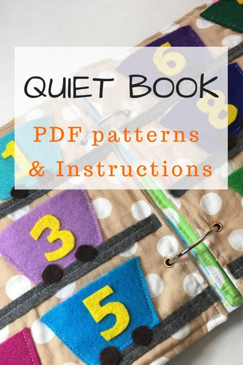 Toddler Quiet Book Patterns, Diy Quiet Books Patterns, Quiet Book Patterns Free Templates, Fabric Busy Book, Quiet Book Pages Templates Free Pattern, Easy Quiet Book Pages, Free Quiet Book Patterns Templates, Busy Book Patterns, Easy Quiet Book Ideas