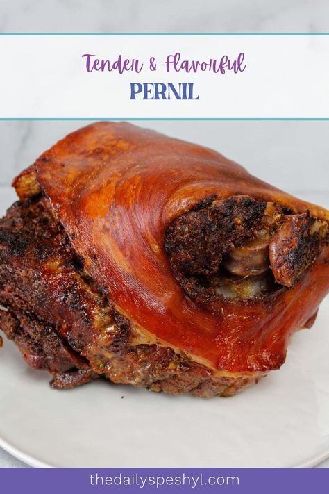 Slow roast your way to the most tender and flavorful Pernil! This Puerto Rican pork shoulder is marinated in garlic, citrus, and herbs, making every bite irresistible. Pernil Recipe Puerto Rican, Puerto Rican Pork Shoulder, Pork Shoulder Roast Crock Pot, Puerto Rican Pork, Puerto Rican Breakfast, Puerto Rican Pernil, Pork Shoulder Picnic, Pork Leg Roast, Roasted Pork Shoulder