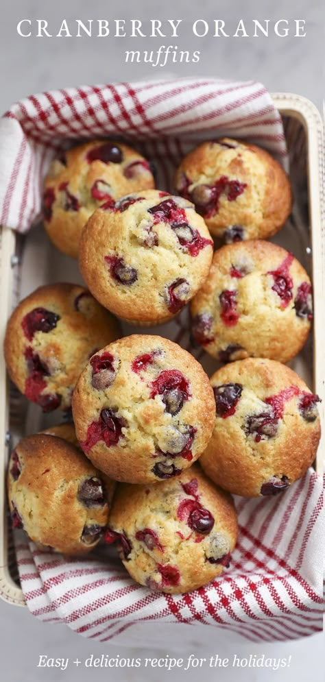 Delicious Cranberry Orange Muffins are a festive and delicious breakfast or snack for the holiday season! They mix together in 10 minutes and have bright and nostalgic Christmas flavors! Christmas Flavors, Cranberry Orange Muffin Recipe, Morning Muffins, Orange Muffin Recipe, Orange And Cranberry, Cranberry Orange Muffins, Orange Muffins, Cranberry Muffins, Nostalgic Christmas