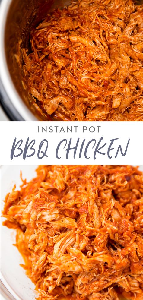 Instant Pot Bbq Chicken, Chicken In The Instant Pot, Instapot Recipes Chicken, Keto Bbq, Shredded Bbq Chicken, Clean Eating Vegetarian, Chicken Tetrazzini, Whole30 Keto, Bbq Chicken Recipes