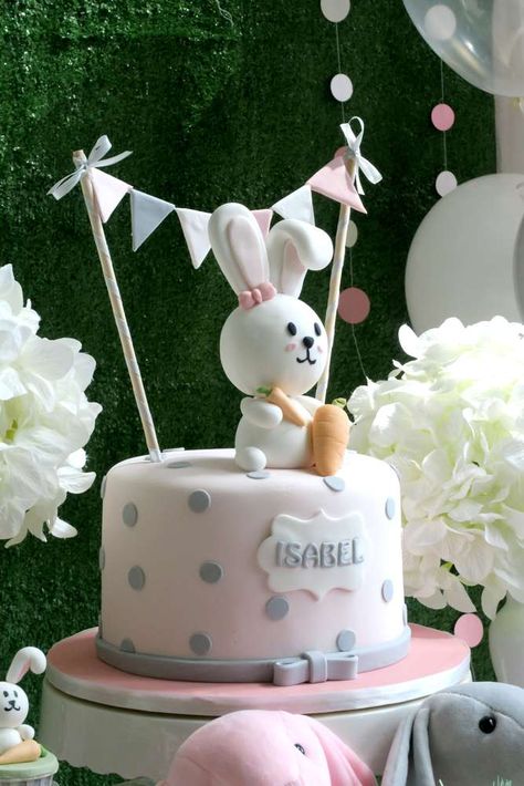 Rabbit Theme Birthday Party Ideas | Photo 1 of 21 Rabbit Themed Birthday Cake, Bunny Theme Birthday Cake, Bunny Birthday Cake Ideas, Rabbit Cake Birthday Girl, Bunny Themed Birthday Party Girl, Bunny Cakes Birthday Kids, Rabbit Cake Ideas, Rabbit Birthday Theme, Bunny Cake Birthday