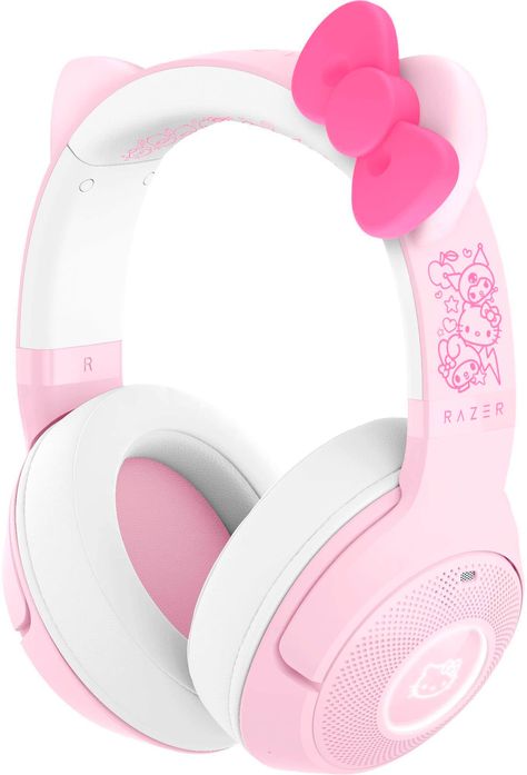 Razer Kraken Kitty V2 BT Wireless Gaming Headset with Chroma RGB Hello Kitty Edition Pink RZ04-04860200-R3M1 - Best Buy Razer Kraken Kitty, Pink Setup, Hello Kitty Friends, Wireless Gaming Headset, Video Games Pc, Noise Cancelling Headphones, Wireless Headset, Gaming Gear, Gaming Headset