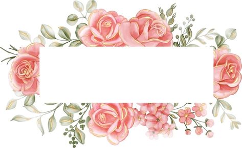 Free photo rose pink gold floral frame f... | Free Photo #Freepik #freephoto #floral-rosa #rose-background #flower-wreath #watercolor-roses Flores Rose, Vector Rose, Quinceañera Dresses, Frame Flower, Photo Rose, About Rose, Background Flower, Rose Background, Floral Rosa