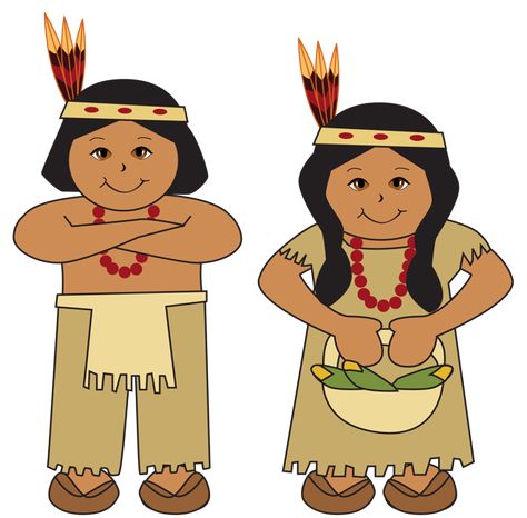 Native American Clipart, Pilgrims And Indians, Cesar Vallejo, American Clipart, Man Clipart, Family Coloring Pages, Thanksgiving Pilgrims, Native American Symbols, Fall Projects