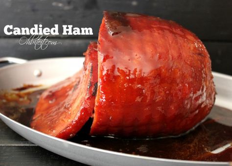 Candied Ham! Candied Ham Recipe, Candied Ham, Tying Quilts, Candle Wicking, Nut Roll Recipe, Deep Fried Recipes, Christmas Main Dishes, Fried Recipes, Christmas Meal