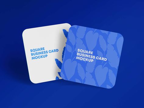 Free Rounded Corners Square Business Card Mockup PSD Set - Good Mockups Photography Business Card Design, Square Business Card Design, Card Mockup Free, Visual Identity Design Branding, Round Business Cards, Brand Guidelines Design, Graphic Design Cv, Folded Business Cards, Sale Signs