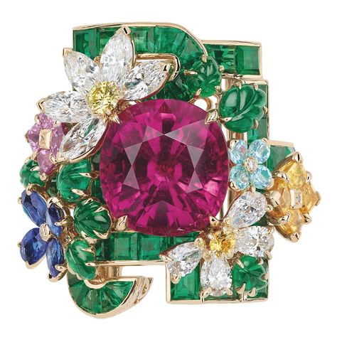 Gardens Of Versailles, Victoire De Castellane, Yellow Diamonds, Pink Spinel, Dior Haute Couture, Sparkly Jewelry, Dior Jewelry, Brighton Jewelry, Gems Jewelry