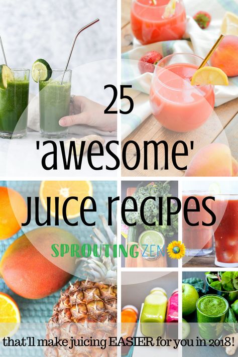 25 Awesome and Simple Juice Recipes that will make juicing EASIER for you in 2018! #veganrecipes #plantbasedrecipes #juicerecipes #juicing Simple Juice Recipes, Best Juicing Recipes, Fresh Juice Recipes, Easy Juice Recipes, Healthy Juicer Recipes, Fruit Juice Recipes, Juice Cleanse Recipes, Veggie Juice, Lemon Diet