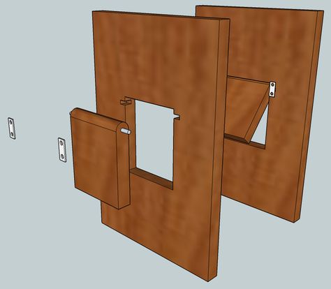 Cat Door in Cabinet Door                                                                                                                                                                                 More Cat Door Diy, Barn Door Baby Gate, Cats Diy Projects, Door Diy, Pet Door, Diy Barn Door, Cat Door, Dog Door, Diy Door