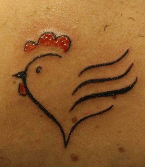 Chicken Tattoos For Women, Heart Tattoo Designs For Men, Traditional Heart Tattoo, Traditional Heart Tattoos, Chicken Tattoo, Traditional Heart, Dog Memorial Tattoos, Chicken Heart, Chicken Hen