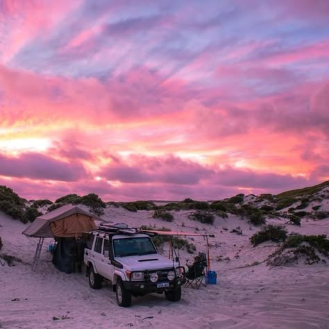 Western Australia #camping 4wd Aesthetic Australia, Australian Travel Aesthetic, Camping Vision Board, Beach Camping Australia, Australia Van Life, Camping Australia Aesthetic, Australian Camping Aesthetic, Camping In Australia, Western Australia Aesthetic