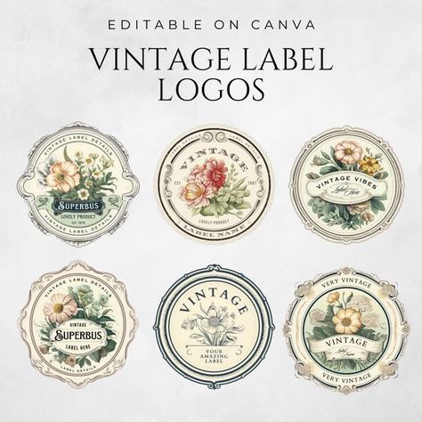 Vintage Label Logo Templates Retro Logo Design Canva Editable Logo Vintage Branding Antique Logo Classic Logo Design Vintage Business Logo Logo #logo logos #logos vintage logo #vintagelogo vintage logos #vintagelogo vintage logo design #vintagelogodesign vintage logo ideas #vintagelogoideas 4.132 Vintage Soap Labels, Cottagecore Logo, Antique Logo Design, Vintage Logo Maker, Logo Design Canva, Wm Logo, Jeans Inspiration, Logo Design Vintage, Canva Basics