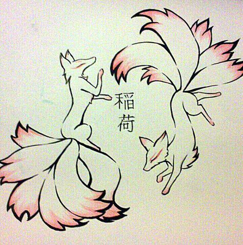 Fox2 Kitsune Tattoo Design, Kitsune Tattoo, Ink Drawing, Tattoo Design, Tattoo Ideas, Deviantart, Design