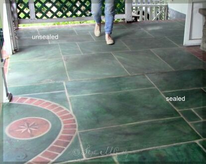 We glazed a patio with color using liquid fabric dye mixed into concrete sealer. The sealer helps lock the color into the surface. We've have lots of tips on how to use this technique on other types of concrete, and more on our longer video here. Here's a shorter video to give you the basics. With fabric dye you can adjust the color of commercial concrete stain to make it truly unique, or you can create a glaze effect on flower pots, birdbaths, concrete statues or figurines, or use… Concrete Stain Colors, Concrete Dye, Concrete Patio Makeover, Liquid Fabric, Concrete Stain, Porch Paint, Types Of Concrete, Smooth Concrete, Concrete Sealer