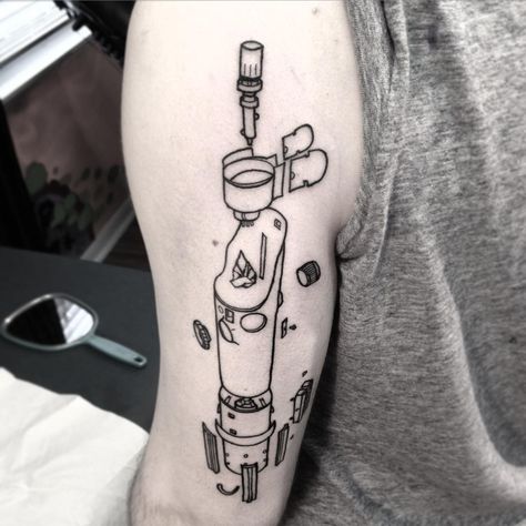 Marky on Instagram: “Lightsaber hilt, exploded view. Believe it or not, the internet has zero references for what this should look like, so I had to create it.…” Engineering Tattoo, Lightsaber Tattoo, Tattoos Pinterest, Planet Tattoos, Bear Tattoos, Doodle Tattoo, Star Wars Light Saber, Tattoo Designs For Men, Star Wars Tattoo