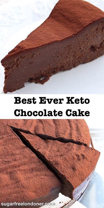 The ultimate keto chocolate cake recipe! This decadent, fudgy cake is really easy to make and requires only 5 ingredients. Sugar Free, gluten free and only 2.5g net carbs per slice. #ketocake #sugarfreecake #chocolatecake Fudgy Cake, Keto Chocolate Cake, Postre Keto, Sugar Free Cake, Keto Cake, Keto Chocolate, Gluten Free Sugar Free, Sugar Free Desserts, Net Carbs