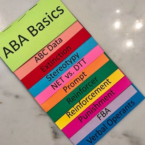 Awesome ABA: Basic Terms – The Bubbly Behaviorist Aba Therapy Activities Printables, Rbt Notes, Rbt Resources, Applied Behavior Analysis Activities, Rbt Training, Applied Behavior Analysis Training, Aba Training, Discrete Trial Training, Aba Resources