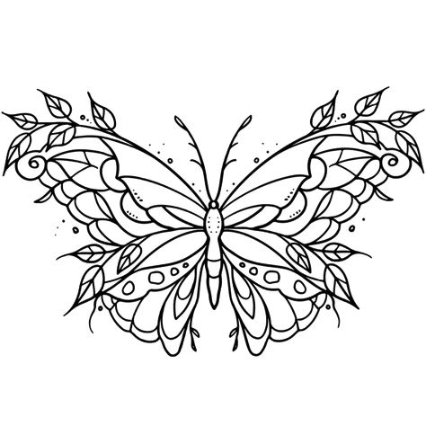 Butter bugs grow butter leaves. Cristal Butterfly, Butterfly Coloring Pages, Mom Coloring Pages, Butterfly Coloring, Meaningful Drawings, Butterfly Drawing, Tattoo Art Drawings, Sticker Wall, Needlework Patterns